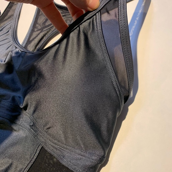 Moontide metallic grey sporty mesh sides swimsuit - Picture 5 of 15